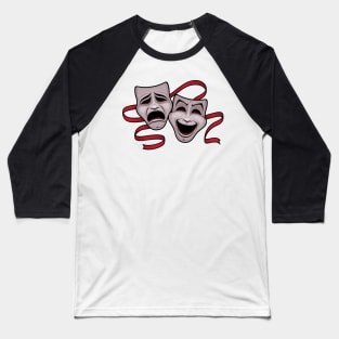 Comedy And Tragedy Theater Masks Baseball T-Shirt